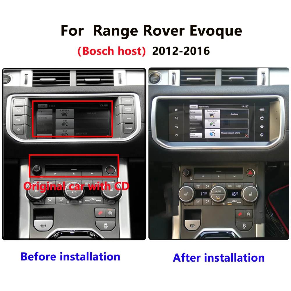 HD Android 12 CarPlay Car Radio Multimedia Player For Range Rover Evoque LRX L538 Vogue L405 Sport L494 Discove Bosch Hama Host