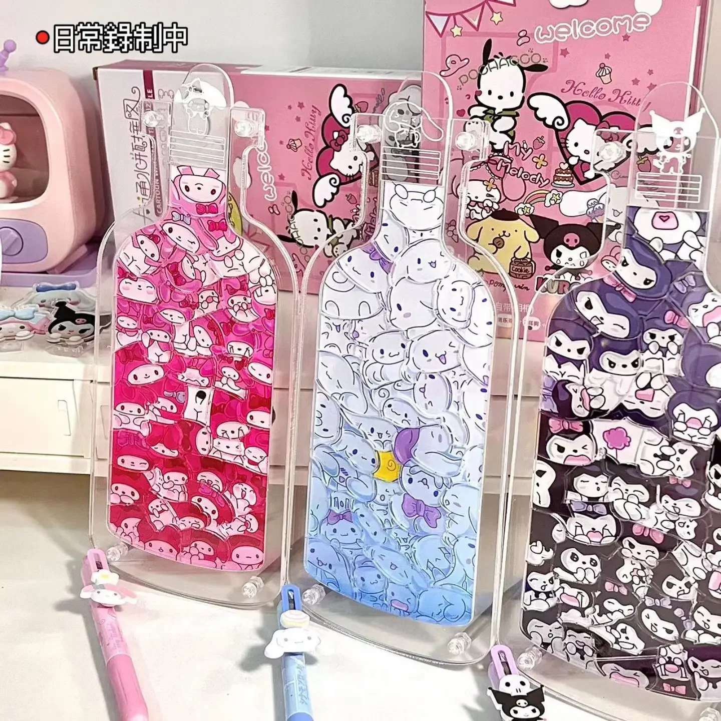 Doce Sanrio Cinnamoroll Minha Melodia Anime Kawaii Tridimensional Brinquedos Ins, desenhos animados bonitos, Kuromi, Presentes de aniversário para crianças, DIY