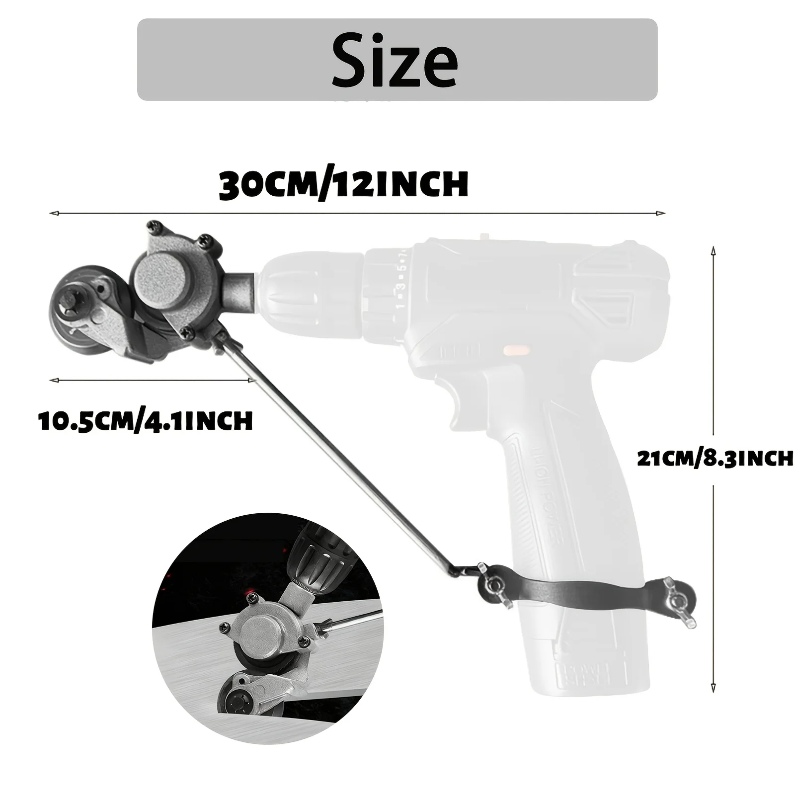 Upgraded Version Electric Nibbler Drill Attachment with Adapter, Sheet Metal Cutter Shears for Cutting, White Sheet