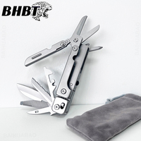 BHBT 14 In 1 Folding Multitool with Detachable Scissors Outdoor Camping Survival EDC Equipment Hand Tools Gift For Men