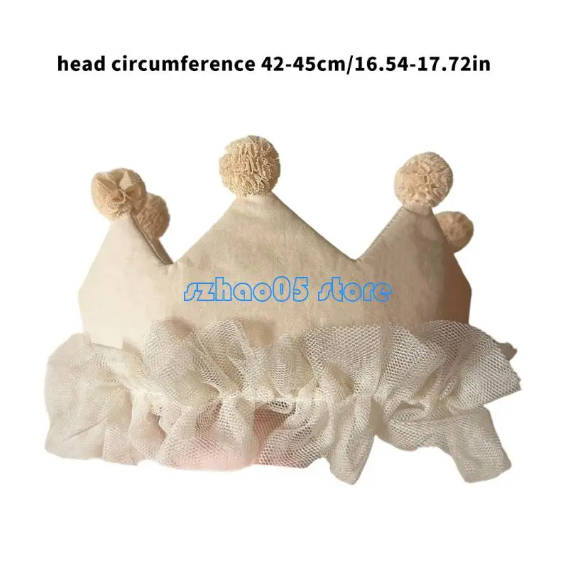 85LE Komfortable Kleinkind Geburtstag Krone Stirnband für Mädchen Feier Kopfschmuck Requisiten