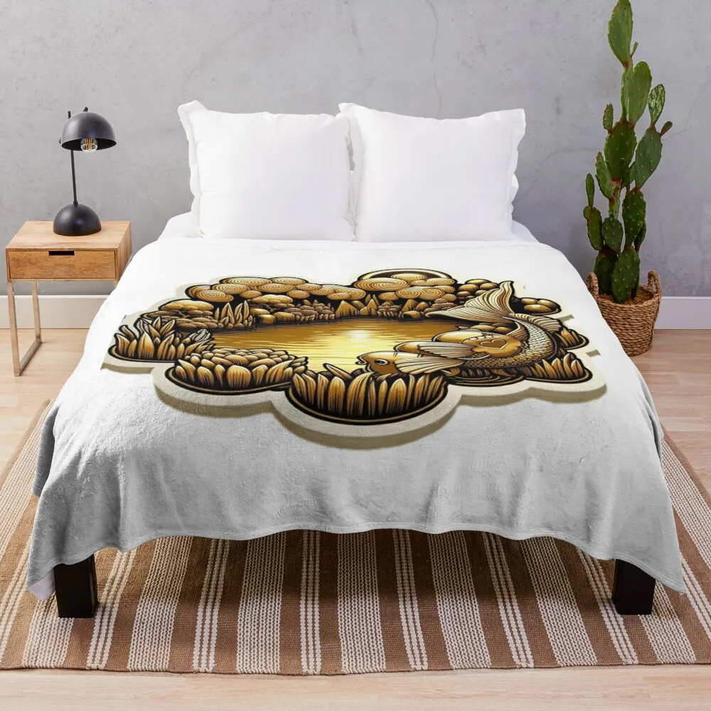 Lakeside Reflections: Capture the Tranquility of Golden Pond Throw Blanket Luxury Brand Tourist For Decorative Sofa Blankets