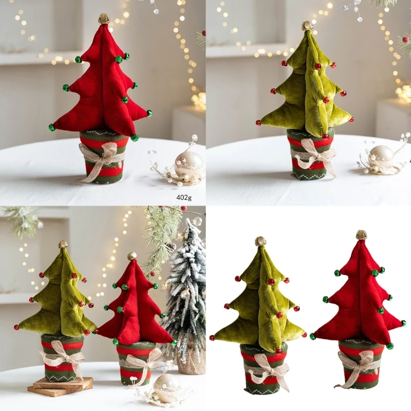 Tabletop Christmas Tree Decoration Elegant Holiday Miniature Christmas Tree Charm for Pleased Christmas Ambiances