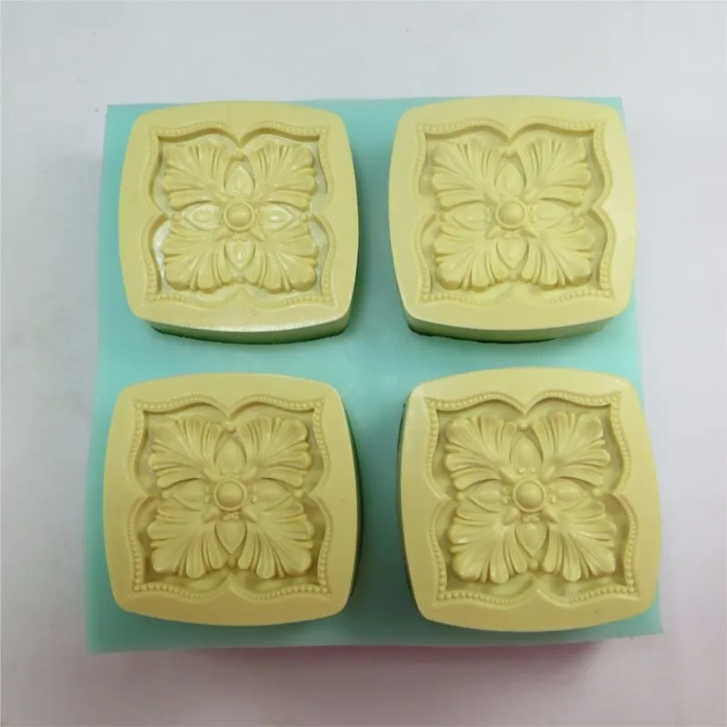 Silicone Mould Soap Moulds Four Hole Soap Mold Three Patterns Handmade Cake Molds Candle Mould Clay Cement Moulds PRZY 54125