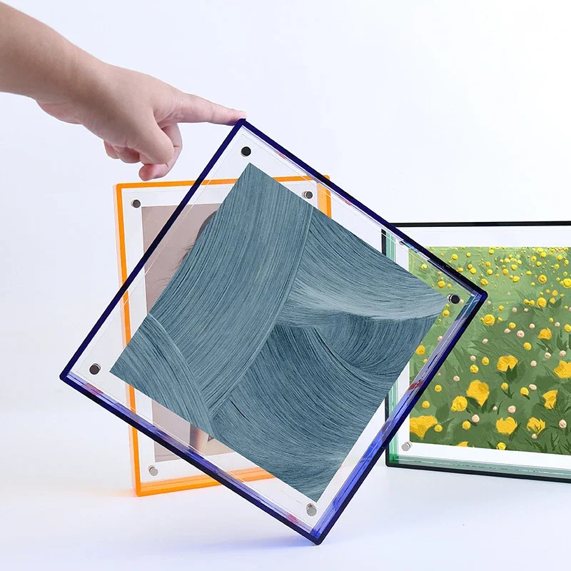 Colorful Acrylic Photo Frame, Poster, Art Painting Display Frame, Living Room, Bedroom Wall Hanging Photo Frame, High-Quality