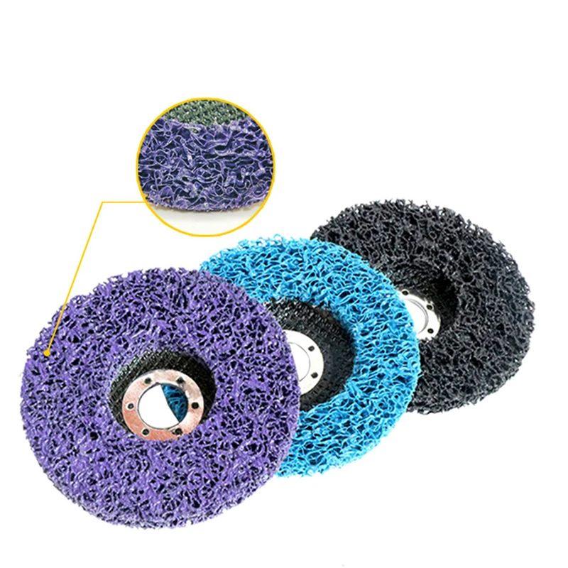 

115mm/125mm Angle Grinder Poly Strip Disc Abrasive Wheel Paint Rust Clean Remover Grinding Wheels for Motorcycles Car Durable