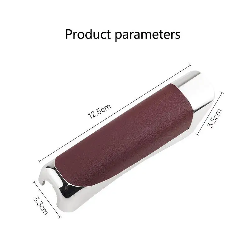 ABS+Leather Car Hand Brake Cover Handbrake Grip Protector Case For Skoda A7 VRS Vision Kodiaq Favorit Rapid Octavia Accessories