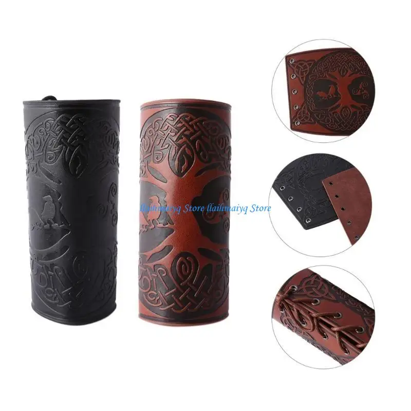 573B الرجال في العصور الوسطى تأثيري فارس القفاز قابل للتعديل الذاتي التعادل هول معصمه خمر