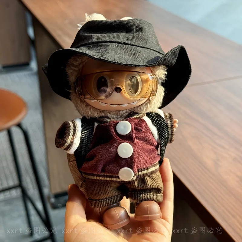 เหมาะสำหรับตุ๊กตาลาบูบูขนาด 17 ซม. เสื้อผ้าตุ๊กตา อุปกรณ์เสริมตุ๊กตา เสื้อโค้ทฤดูใบไม้ร่วงและฤดูหนาว ชุดลำลองสำหรับตุ๊กตา ของขวัญวันหยุด