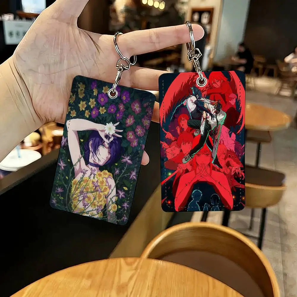 

Аниме C-Chainsaw M-Man — Reze Arc Держатели для карт Анти-потерянные студенческие удостоверения личности Защитные чехлы Чехлы для карт доступа в кампусе Брелок