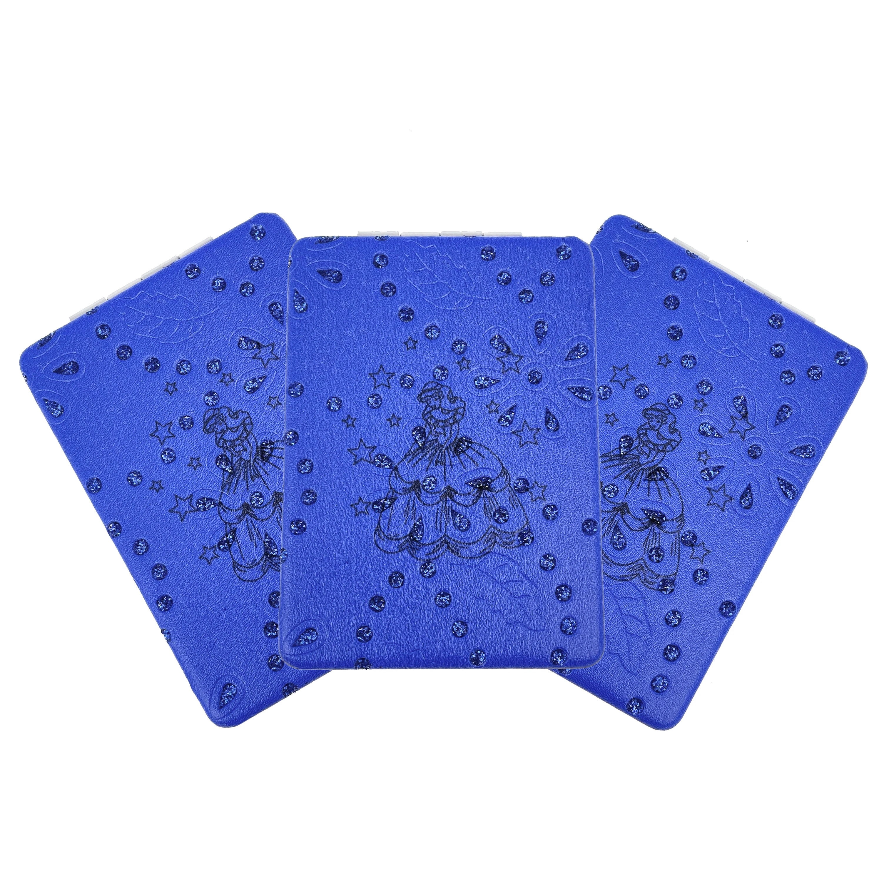 Sweet 15 Quinceanera Bling Compacte Spiegel Vierkante Pu Lederen Make-Up Spiegel Recuerdos De Bautizo Eerste Communie Mis Años