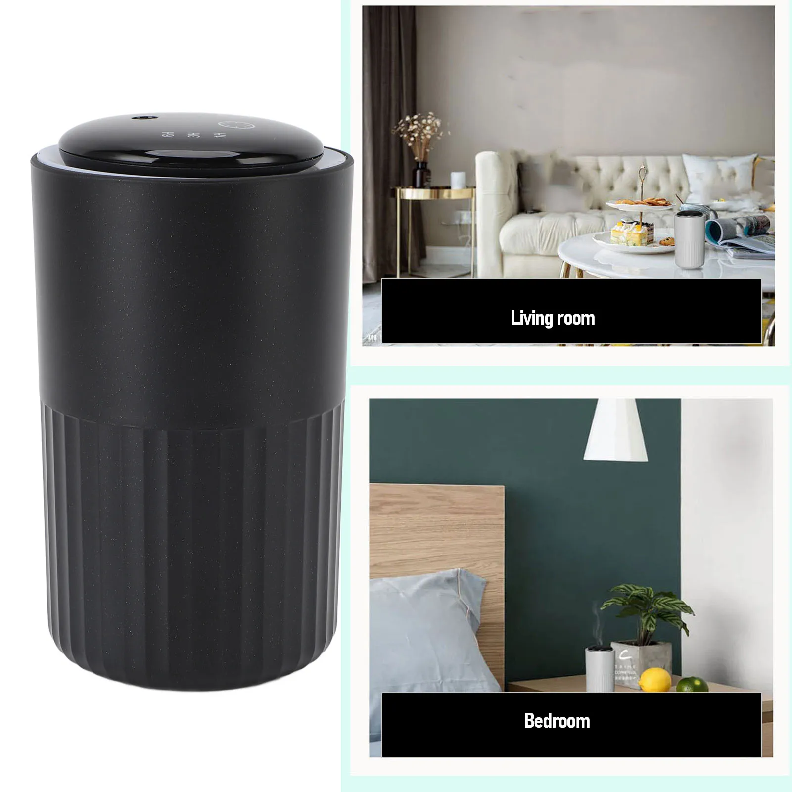 

Безводный диффузор эфирного масла с 7-цветной подсветкой, портативный тихий диффузор для ароматерапии с таймером, защита от утечек для спальни