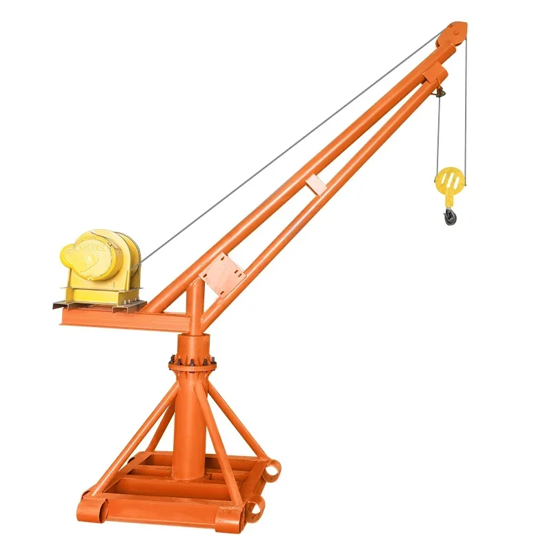 

Lifting Crane, 800kg30m, Steel Material, Construction Site, Home Use, Outdoor Lifting, with Small Electric Hoist, Convenient