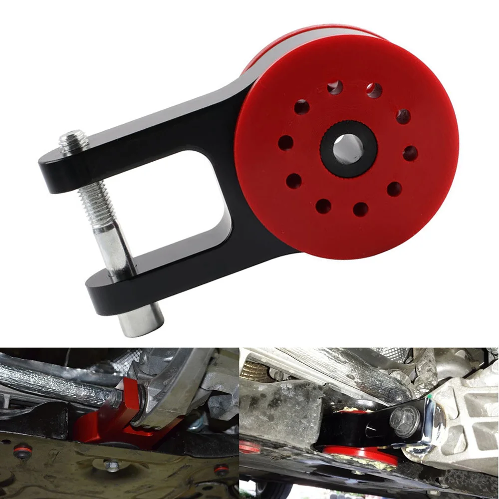 Support moteur arrière en aluminium noir et rouge, douille en polyr pour Ford Focus ST 07-13, Mazda Speed3 13-19