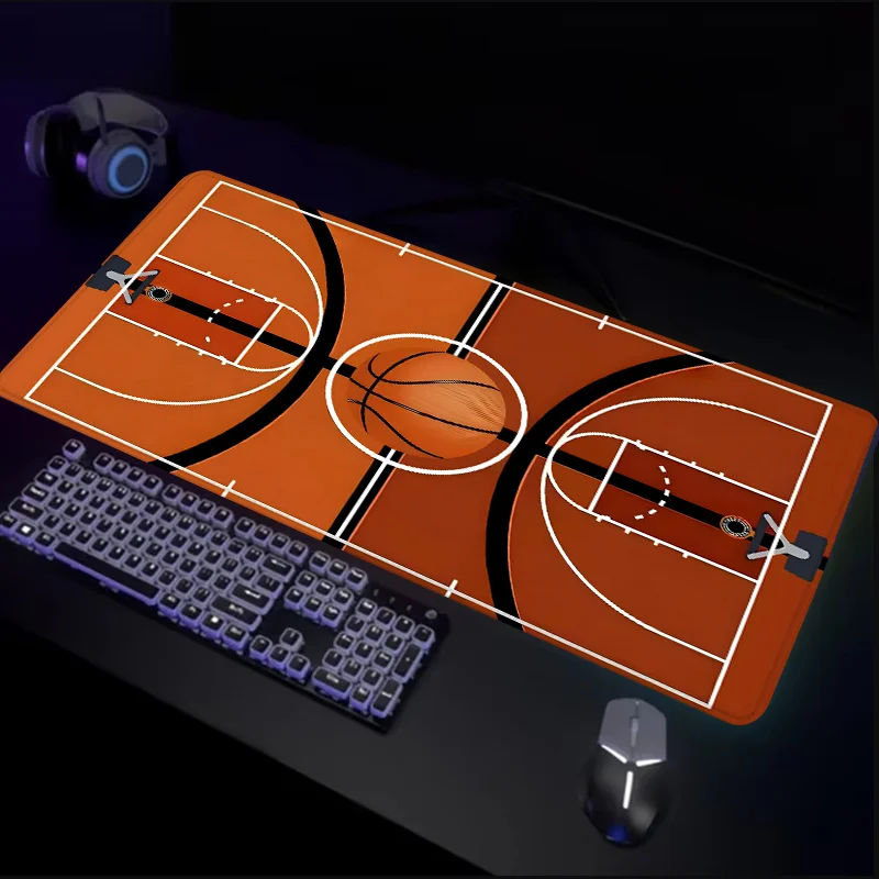 Basketball Court Mouse Pad HD Aesthetic Design Large E-Sport Desk Pad Non-Slip Natural Rubber Computer Desk Mat Gift for Friend