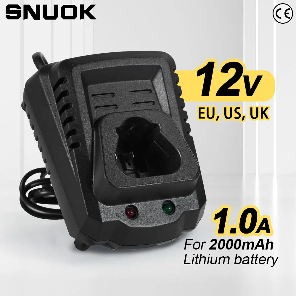 SNUOK 12V Battery Portable Charger 110-250V Lithium Battery Fast Dock Charger For Bosch 12V Battery Electric Tool Battery Charge