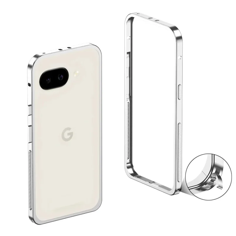 Hülle für Google Pixel 10A, abnehmbare, ultradünne Metallschutzhülle für Google Pixel 10 A, stoßfester Schutzrahmen aus Metall