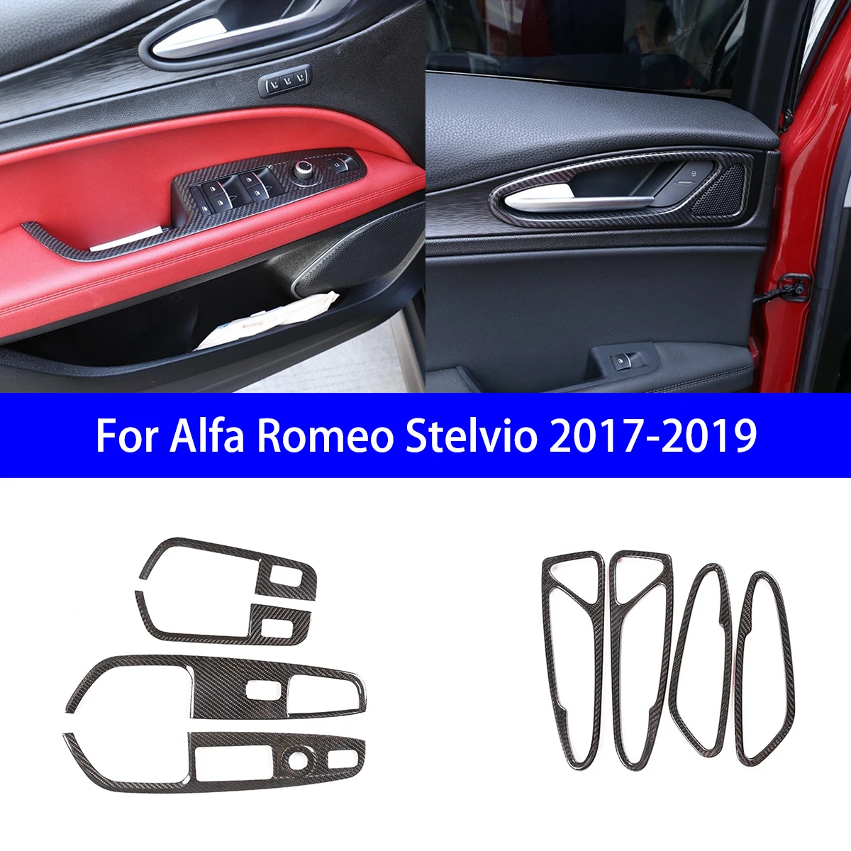 

Dry Carbon Fiber Interior Decoration Multiple Selection Set Accessories Suitable for Alfa Romeo Stelvio/Giulia