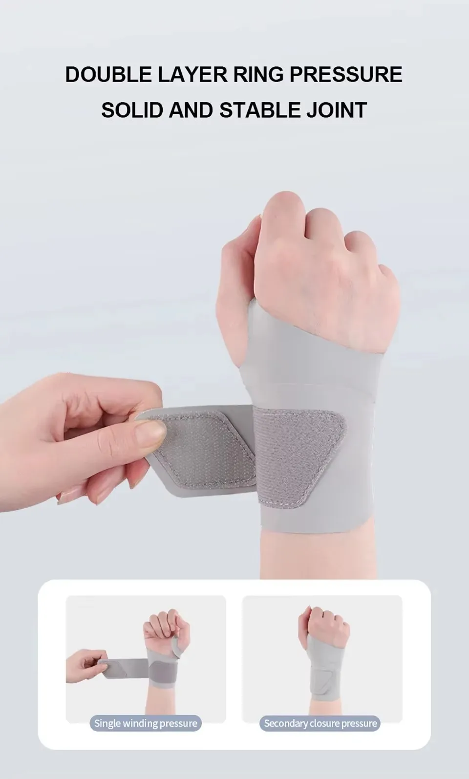 Verstellbares, ultradünnes Handgelenkband zur Schmerzlinderung bei Verstauchungen, atmungsaktive Unterstützung für Fitnessübungen, Arthritis, Sehnenentzündung, Karpaltunnelsyndrom – Detail 9