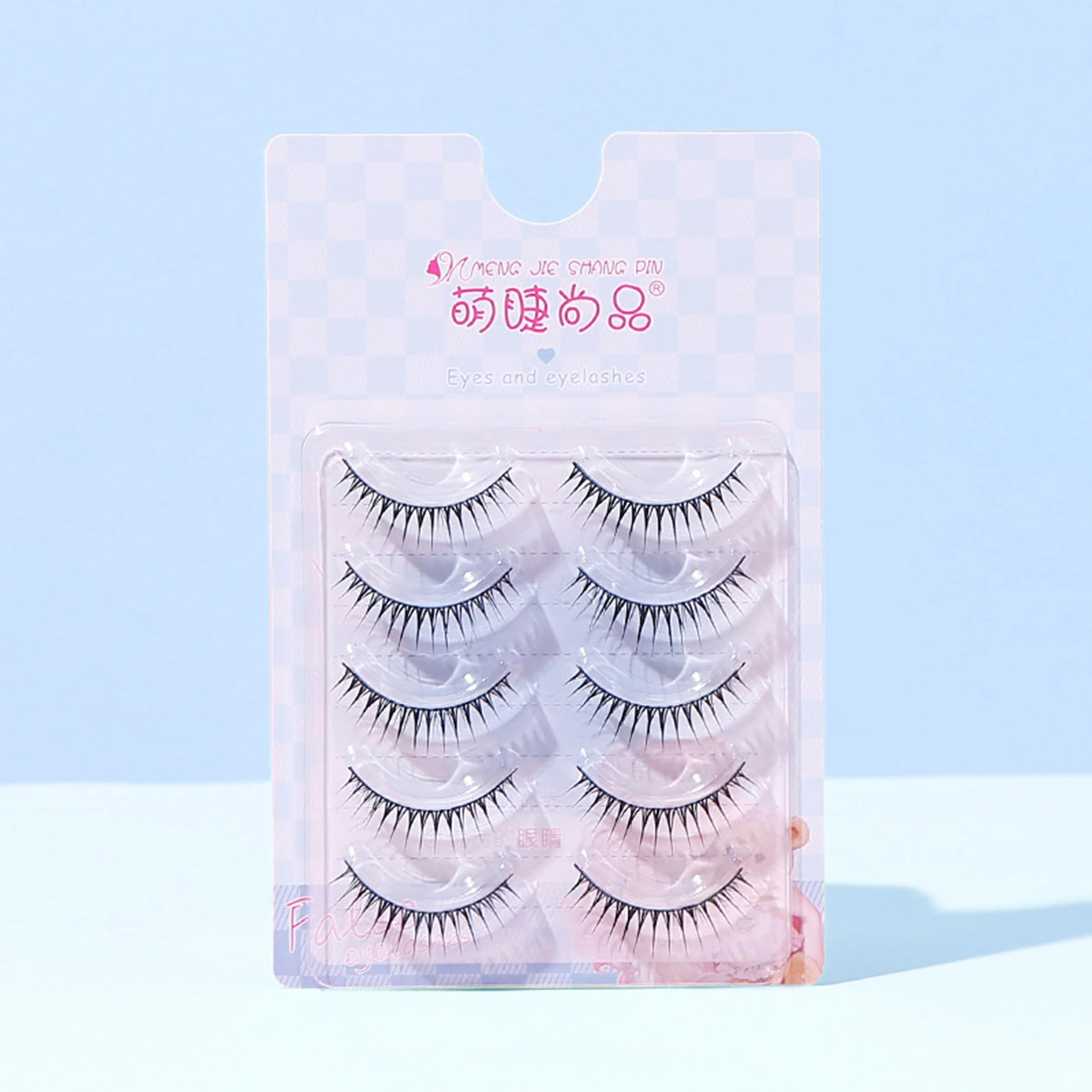 ขนตาปลอมสไตล์มังงะเกาหลี 5 คู่ ความยาว 8-10 มม. งอนสวยเป็นธรรมชาติ หนา งอนเด้ง สำหรับแต่งหน้าคอสเพลย์