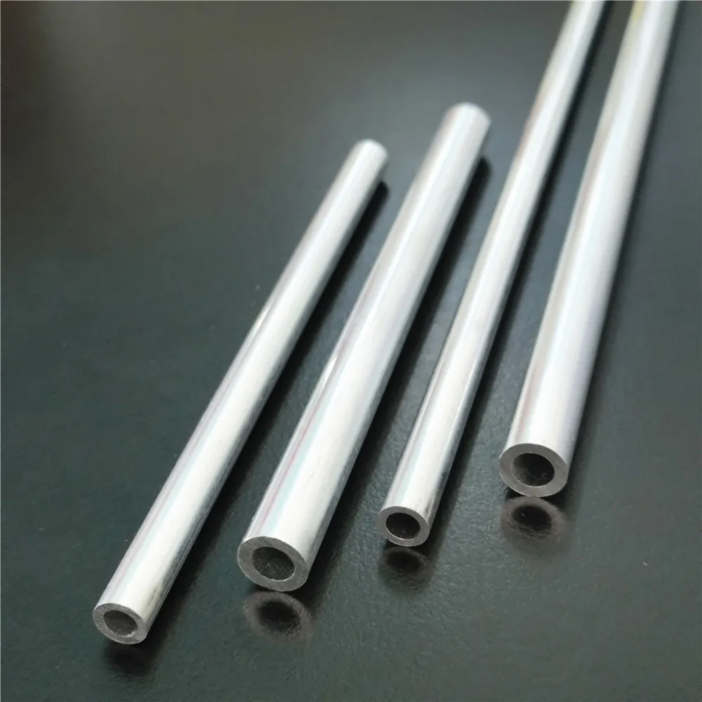 Długość 100/200mm 4*6mm 5*8mm rura aluminiowa metalowa pusta okrągła rura do wału transmisyjnego samolot DIY Model DropShipping