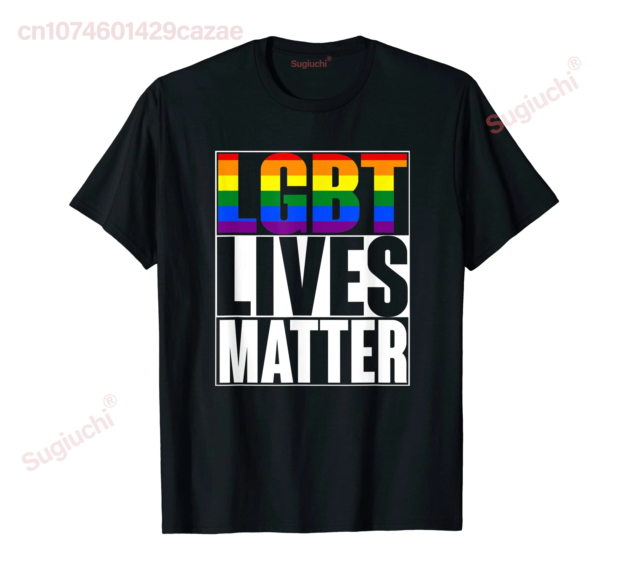 100% Cotton LGBTQ Lives Matter Shirt Lesbian Gay Trans Bisexual Flag Tee T-Shirt MEN WOMEN UNISEX T Shirts Size S-6XL