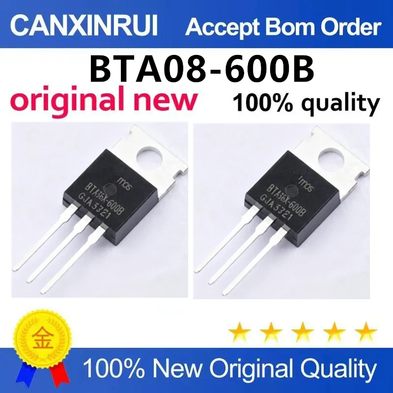 (5pcs-100pcs)Brand new original BTA08-600B BTA08-600C TO-220 8A/600V bidirectional thyristor