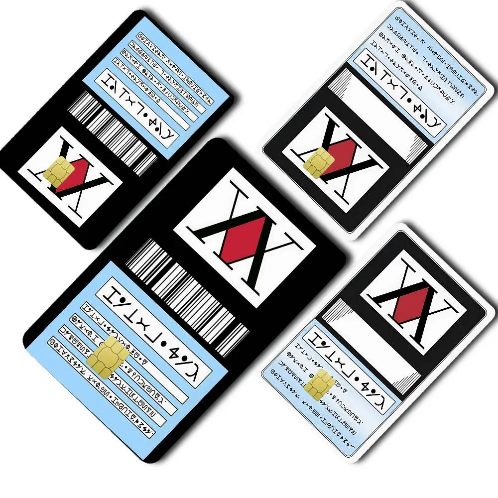 أنيمي هنتر X هنتر بطاقة الترخيص بطاقة ملصقات الكرتون الزخرفية الصغيرة رقاقة مقاومة للماء 4 قطعة بطاقة ملصق جديد المضادة للخدش