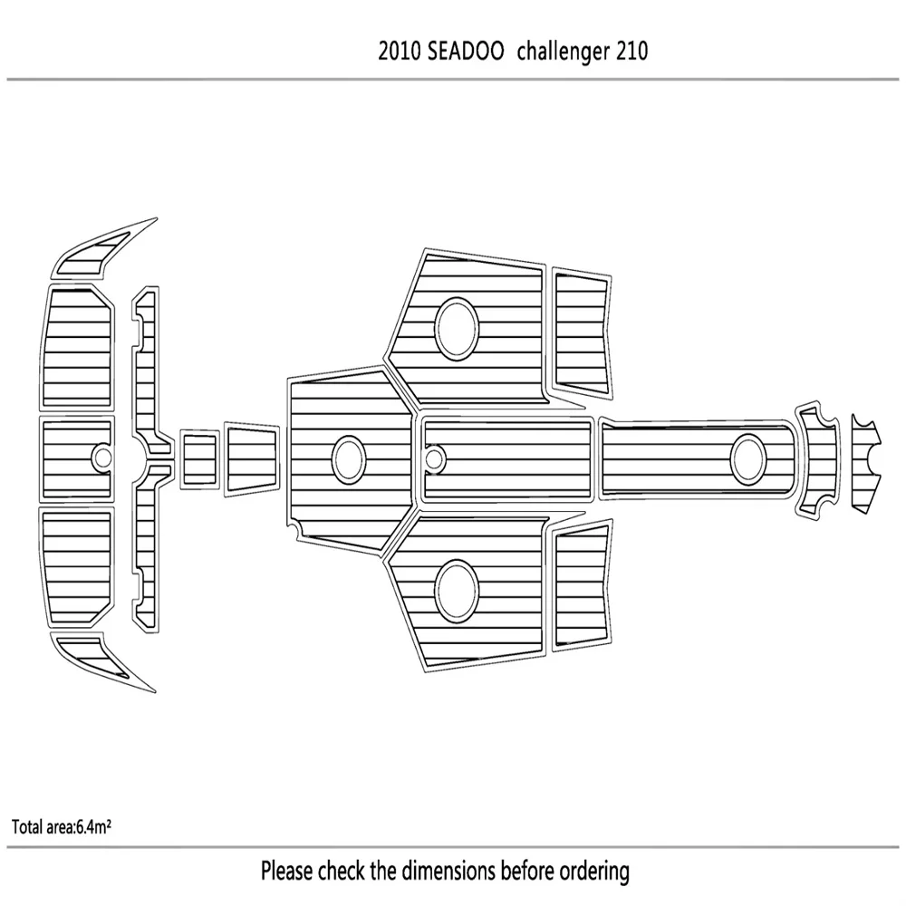 2012 seadoo 210 SP Challenger Two chair Cockpit & swimming platform faux teak Mat SeaDek MarineMat Gatorstep Style Self Adhesive