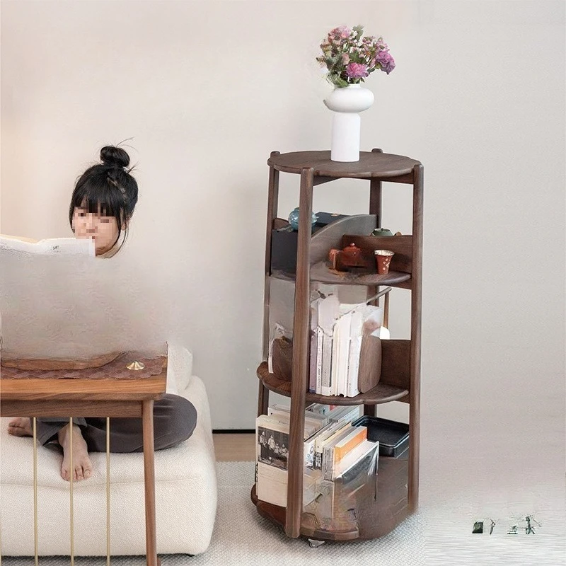 

Rotating bookshelf children's picture books simple household simple students creative storage bookcase, landing space saving