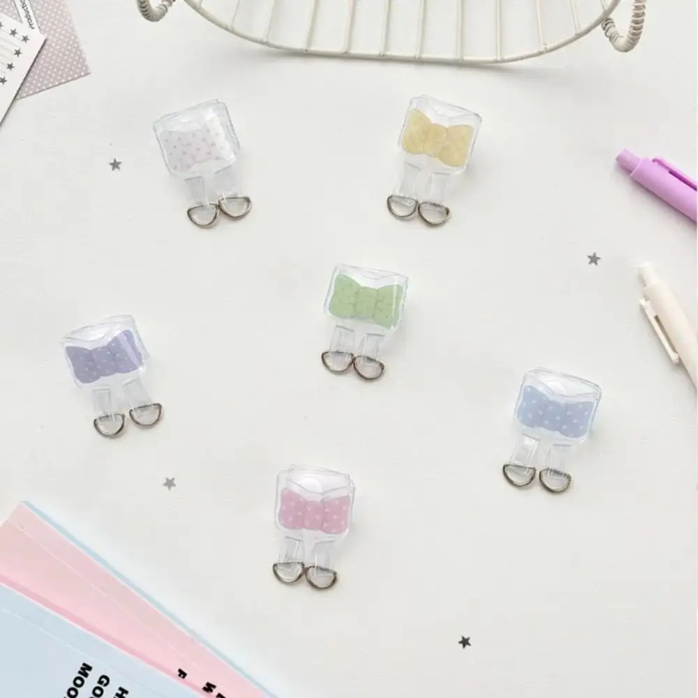 Polka Dot Bow Bag Hanging Buckle Transparent Bowknot Bag Extender Buckle DIY Mountain Climbing Buckle Bag Charm Friends