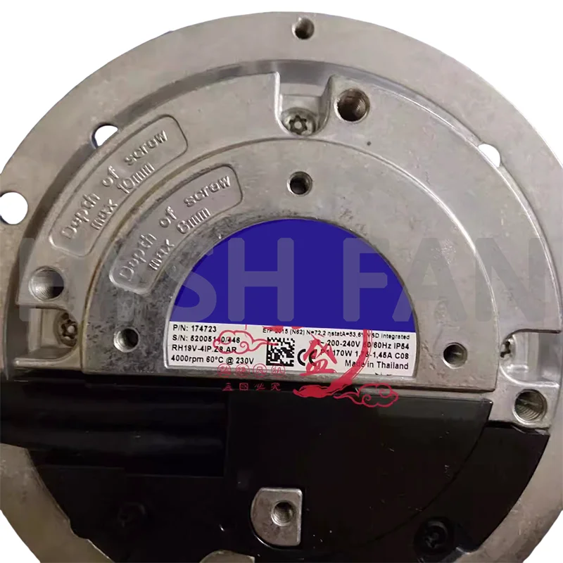 RH19V-4IP.Z8.AR مروحة طرد مركزي دقيقة لتكييف الهواء الداخلي