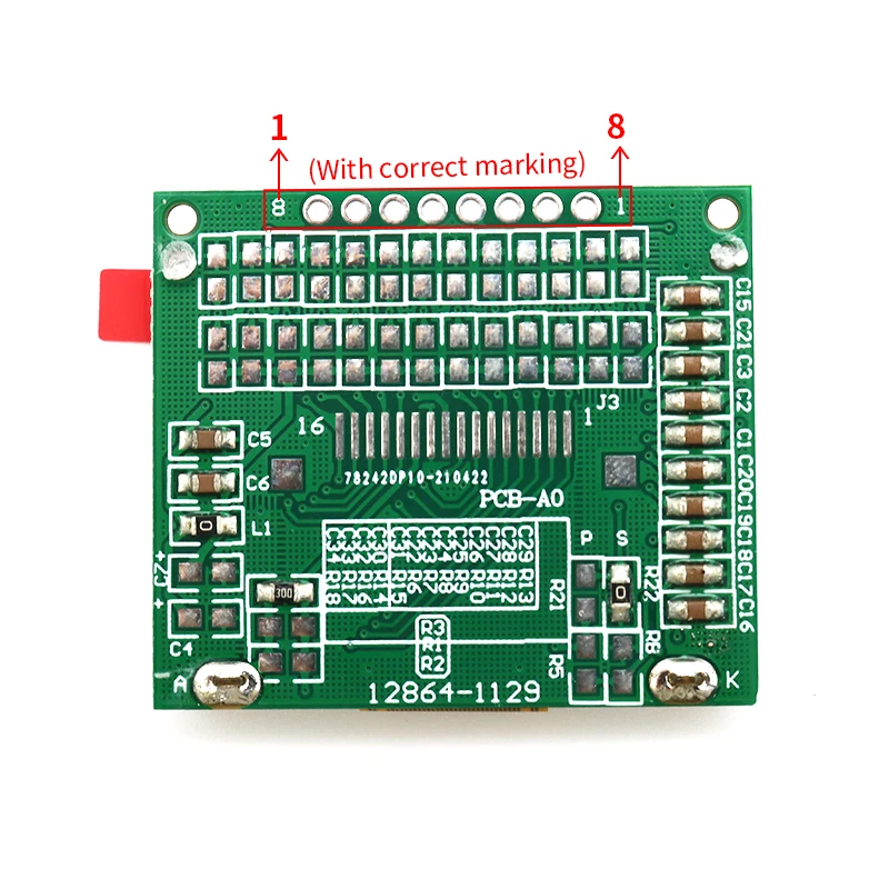 12864-1129COG شاشة مصفوفة نقطية وحدة عرض إل سي دي st7565R المنفذ التسلسلي مع لوحة دارات مطبوعة شاشة أبيض وأسود