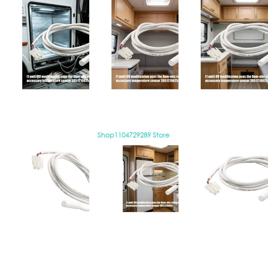 D8KE Fridge Temperature Probe Assembly for Vehicle Refrigerator Service, Cable with Attached End Fittings, Compare Part