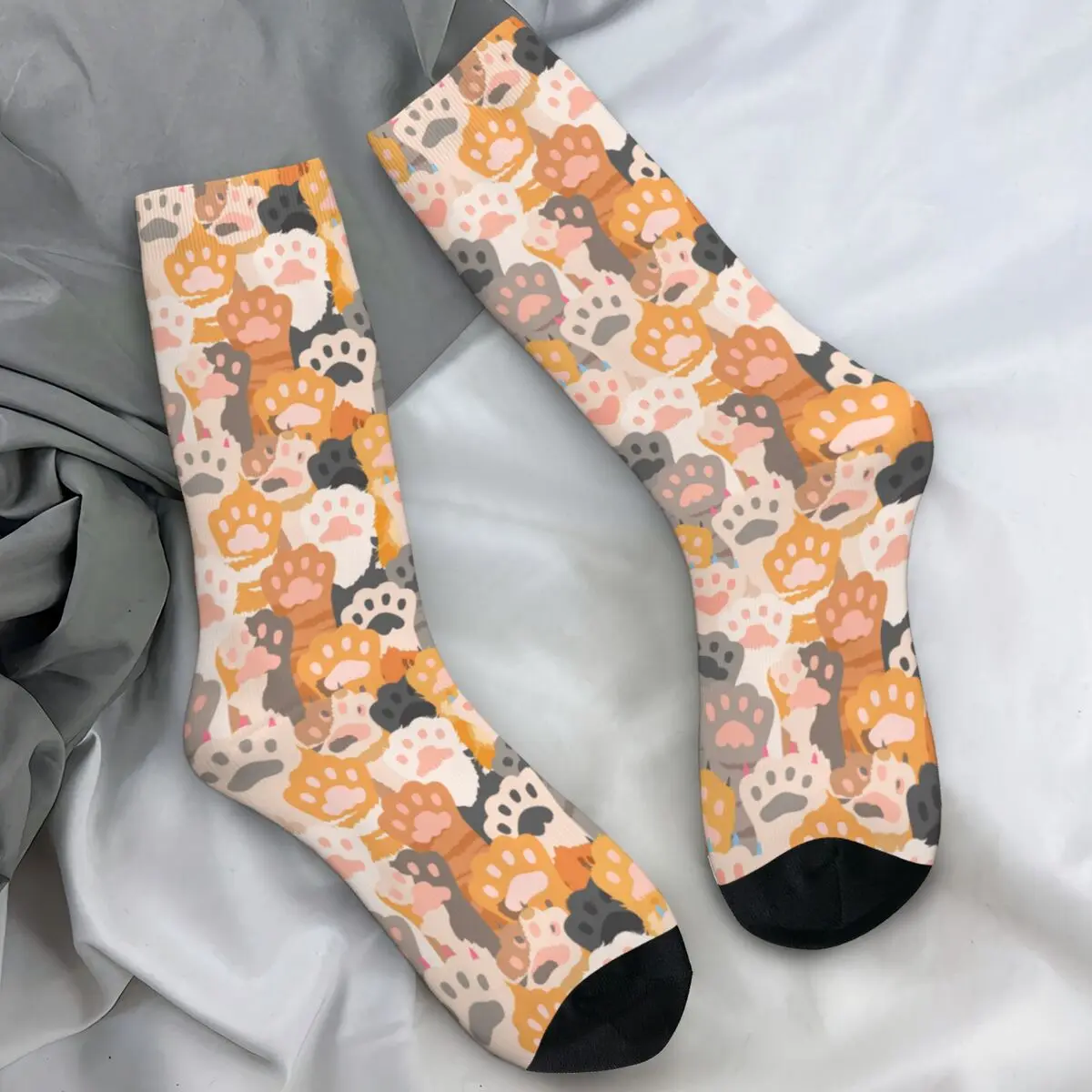 

Красочные носки с принтом собачьей лапы, осенние чулки с героями мультфильмов, модные мужские теплые мягкие носки унисекс, нескользящие носки с графическим рисунком для скейтборда