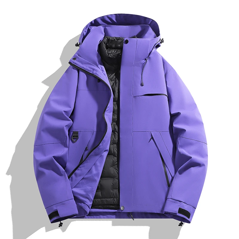 Windproof & Waterproof Wear Men's Outdoor Climb Hooded Duck Down Jackets 2025 Winter Casual Warm Puffer Coat Loose Tops Clothing
