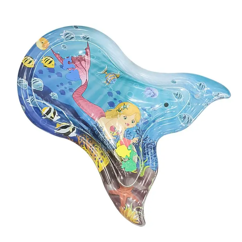 

Sensor Water Playmat Interactive Cat Toy Water Pad Sensory Toys Fishtail Shape Activity Play Center For Boys Girls Kids Early