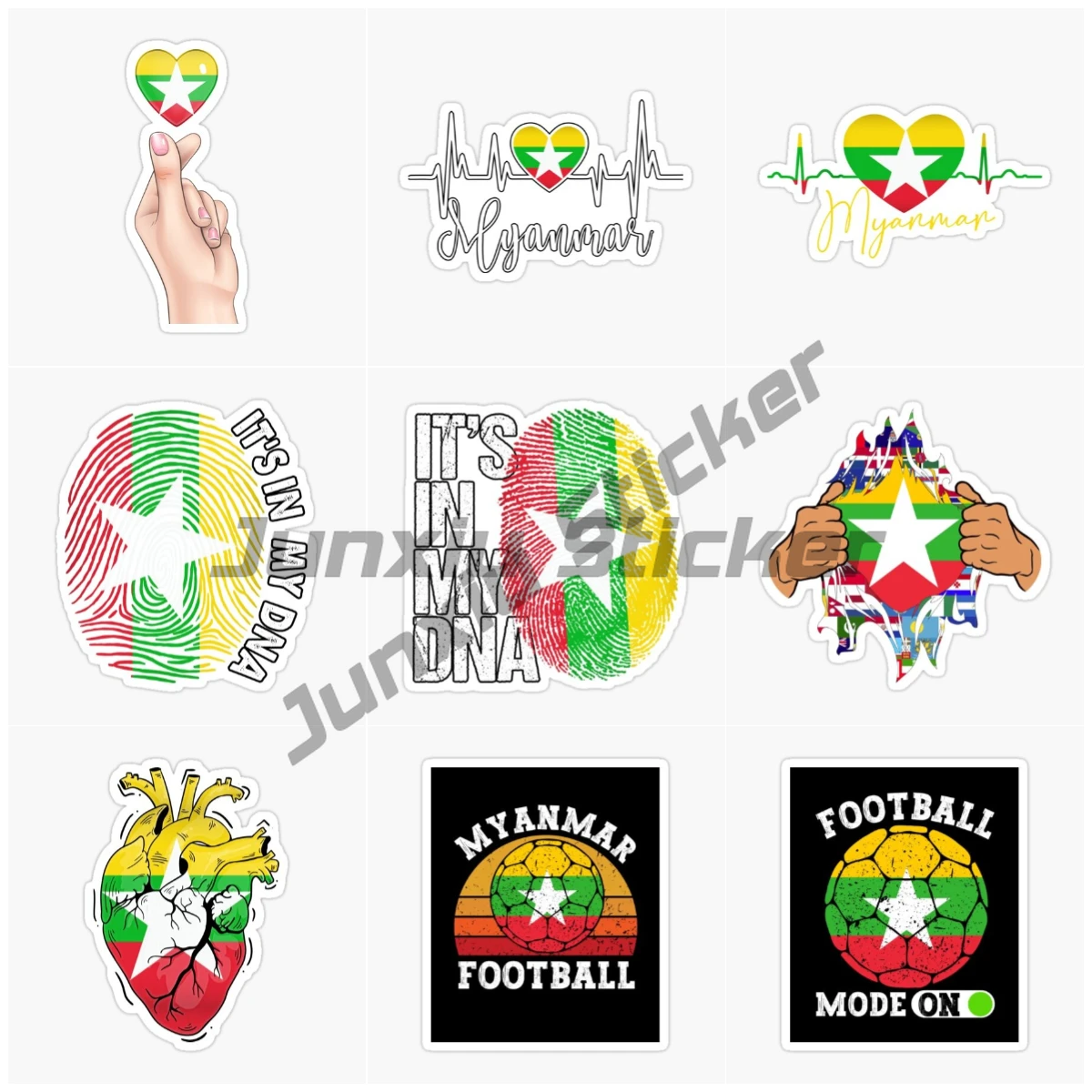 

Myanmar Flag Map Accessories Vinyl Self-adhesive Decal Cover Scratches Bumper Window Laptop Cup Wall Bike Moto Decal KK