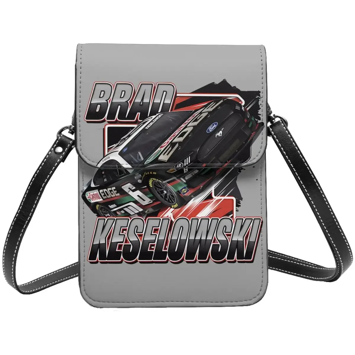 Brad Keselowski 6 Crossbody Wallet Cell Phone Bag Shoulder Bag Cell Phone Purse Adjustable Strap