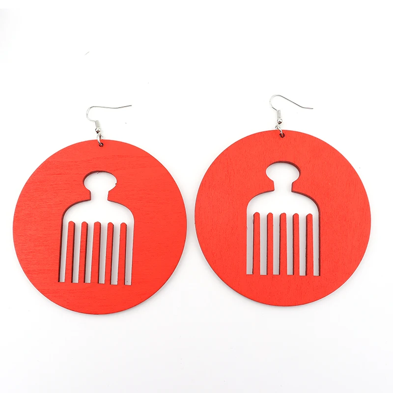 Boucles d'oreilles à peigne rond de grande taille