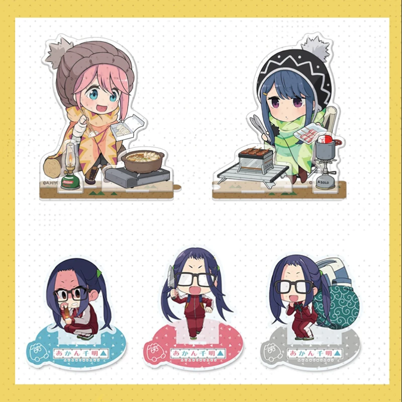 Game Ayano Kagamihara Nadeshiko Shima Rin Ogaki Chiaki Inuyama Aoi Acrylic Stand Doll Anime Figure Model Plate Cosplay Toy Gift