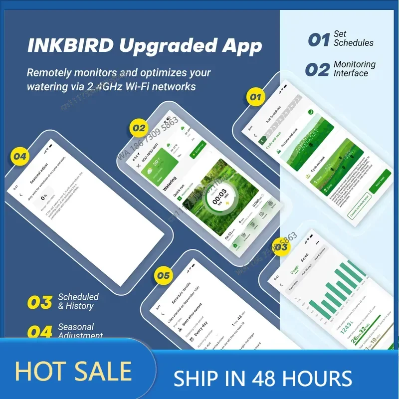 IICO-1600-WIFI 16-Zone Independent Control Smart Sprinkler Controller with Upgraded App and Automated Rain Skip