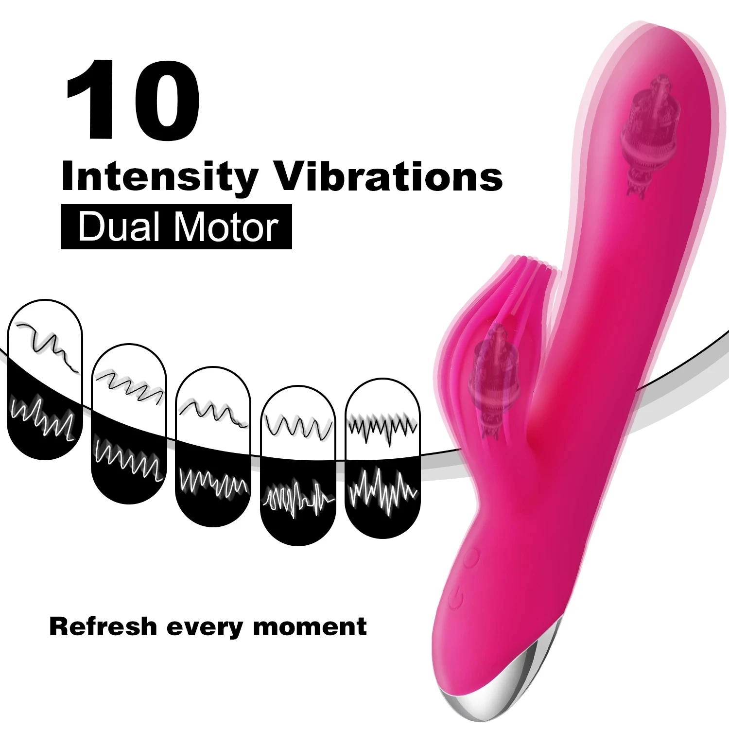 10 Speed G Pot Vibrator USB Rechargeable Powerful Dildo Rabbit Vibrator for Women Clitoris Stimulation Massage Adult Sex Toys