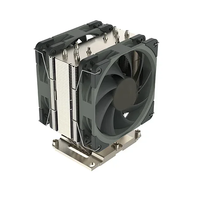 Double fan 300W LGA3647 Narrow 4U Active CPU cooler heat sink 4pin PWM fan 125*102*155mm for computer server