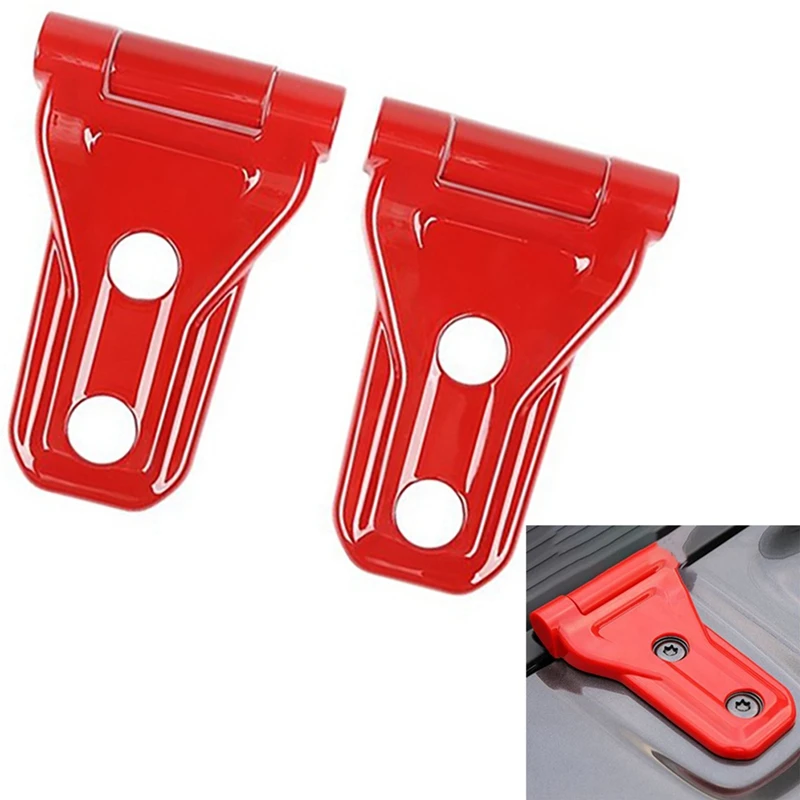 Car Engine Hood Hinge Protector Trim Cover Accessories For Jeep Wrangler JL Gladiator JT 2018-2021 Car Sticker