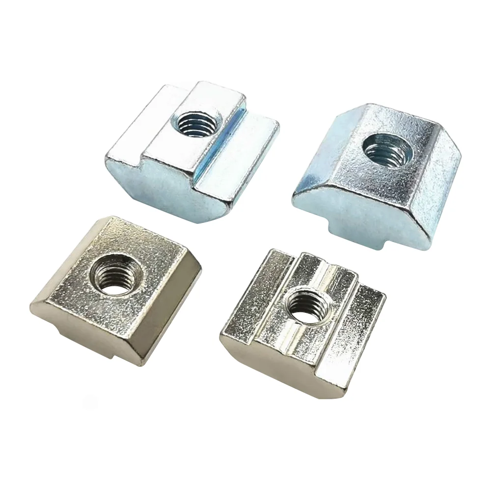 10 Pcs M4 M5 M6 M8 Roll-in Slider Nut 8mm Slot Aluminum Profile 40 Series Galvanized / Chrome / Stainless Steel Fasteners