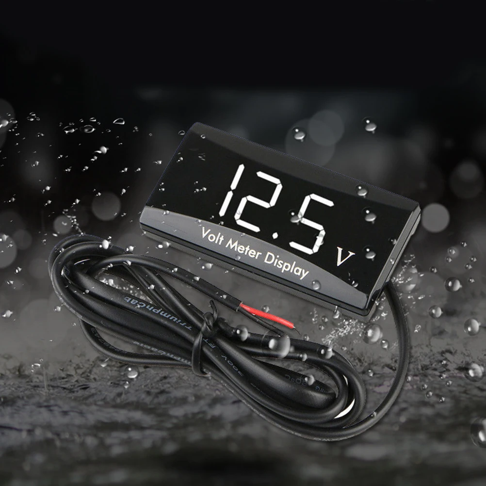 

Voltmeter Voltage Gauge Color Screen Motorcycle Car Waterproof DC 12V Small Size Digital Display LED Precise Wear Resistant Low
