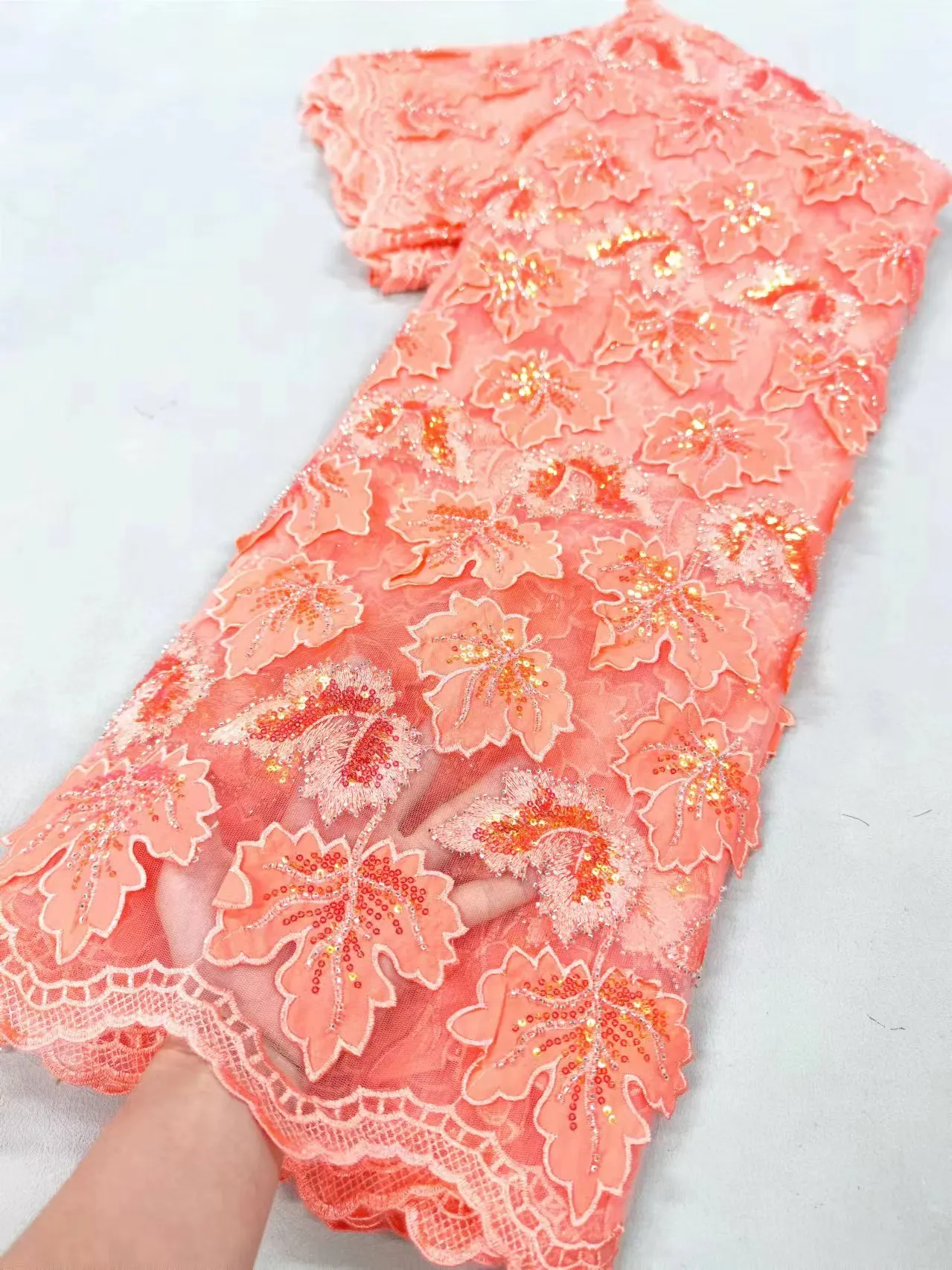 Water Soluble Lace African Guipure Cord Lace Fabric 2024 High Quality Nigerian Lace Fabric For Women Evening Party Dress Sewing