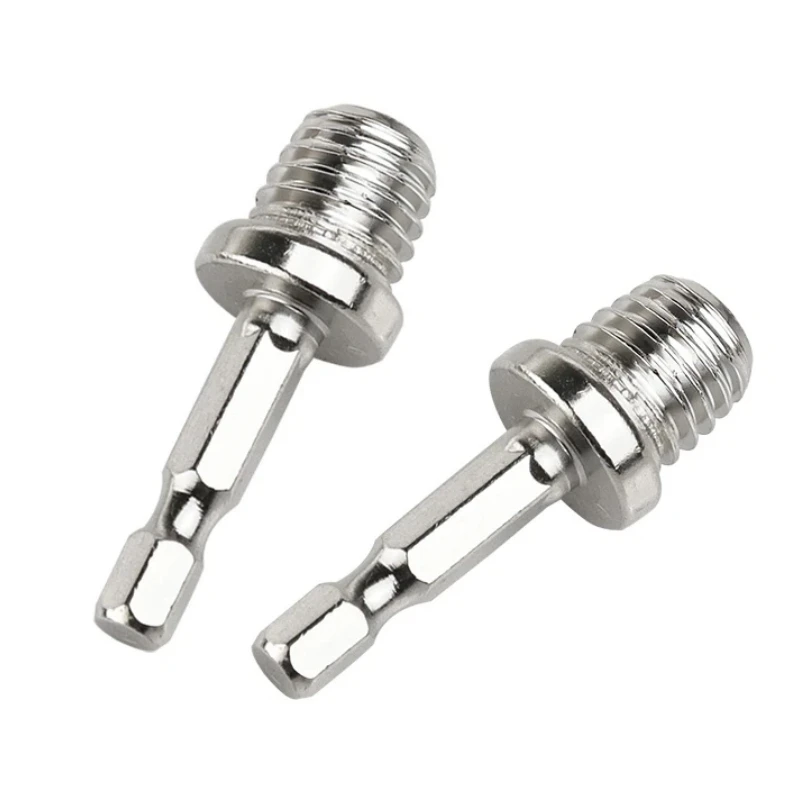 1/4 Hex Shank Drill Adapter M14 Screw Thread Connecting Rod  Angle Mill Handle Polishing Grinder Electric Tools Accessories