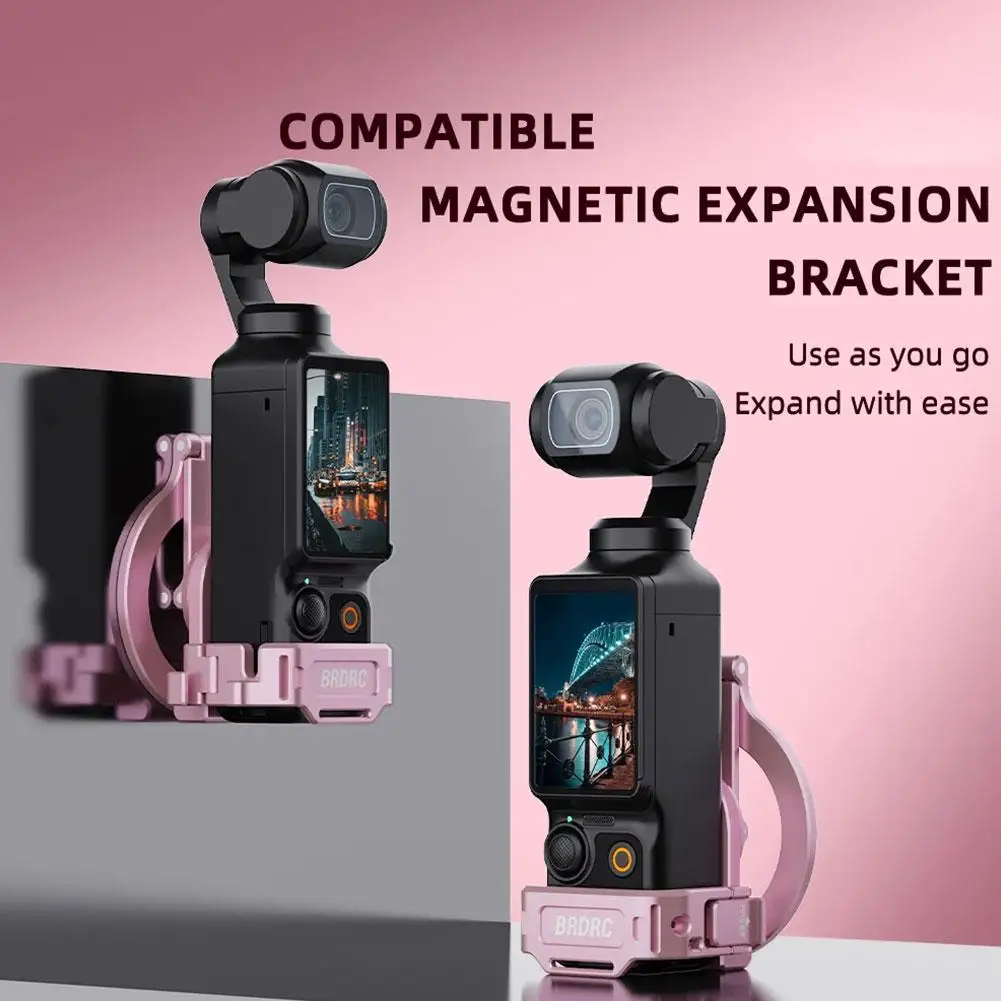 For DJI POCKET3 Magnetic Expansion Bracket Adapter Base Cold Shoe Holder Live Vlgo Video Photography Accerrories